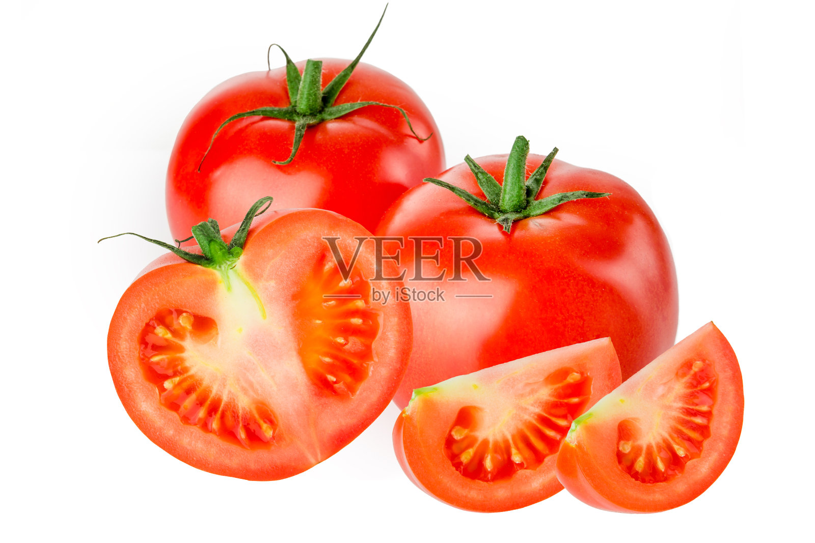 白色上分离的番茄照片摄影图片