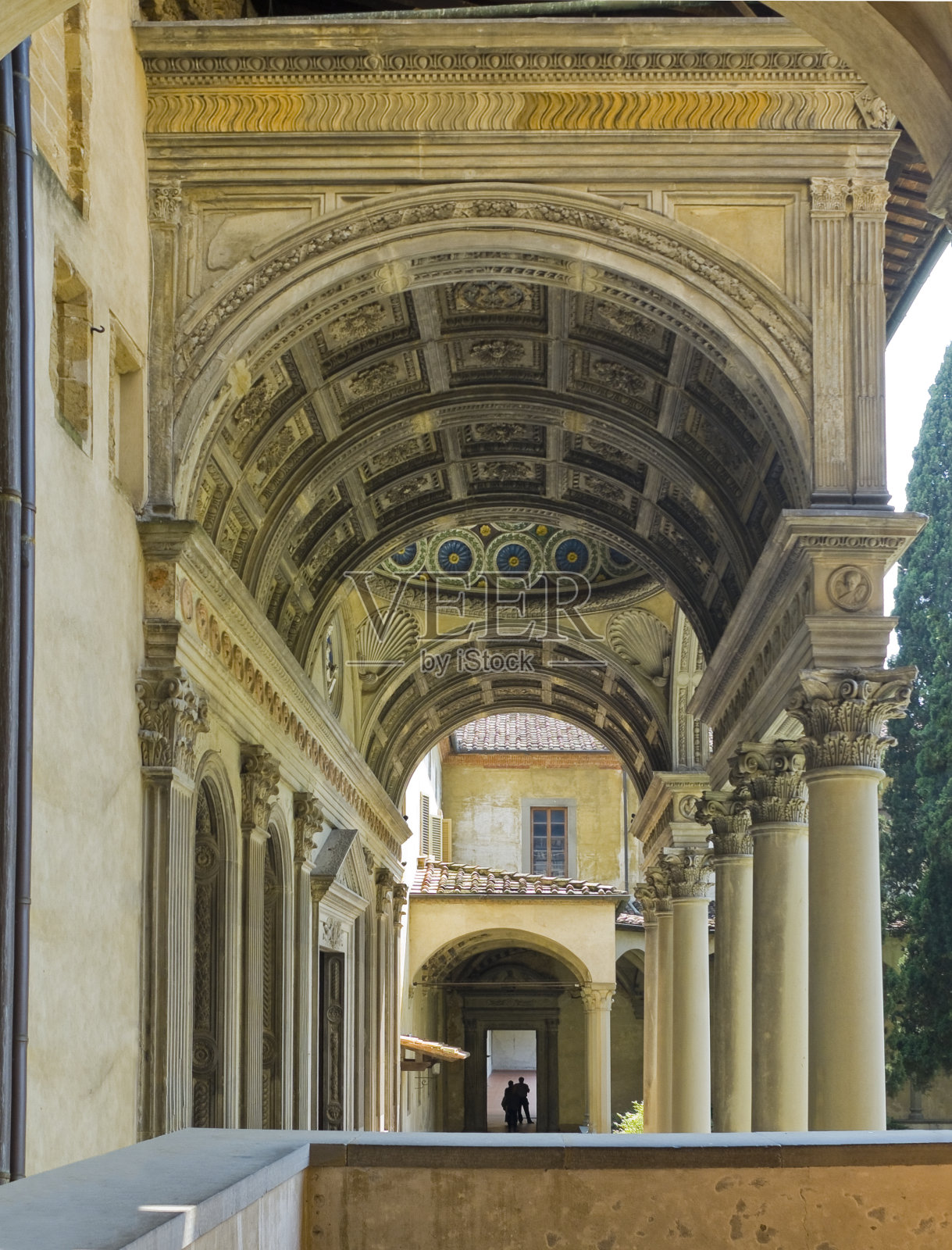 圣十字大教堂的帕奇合唱团。意大利的佛罗伦萨照片摄影图片