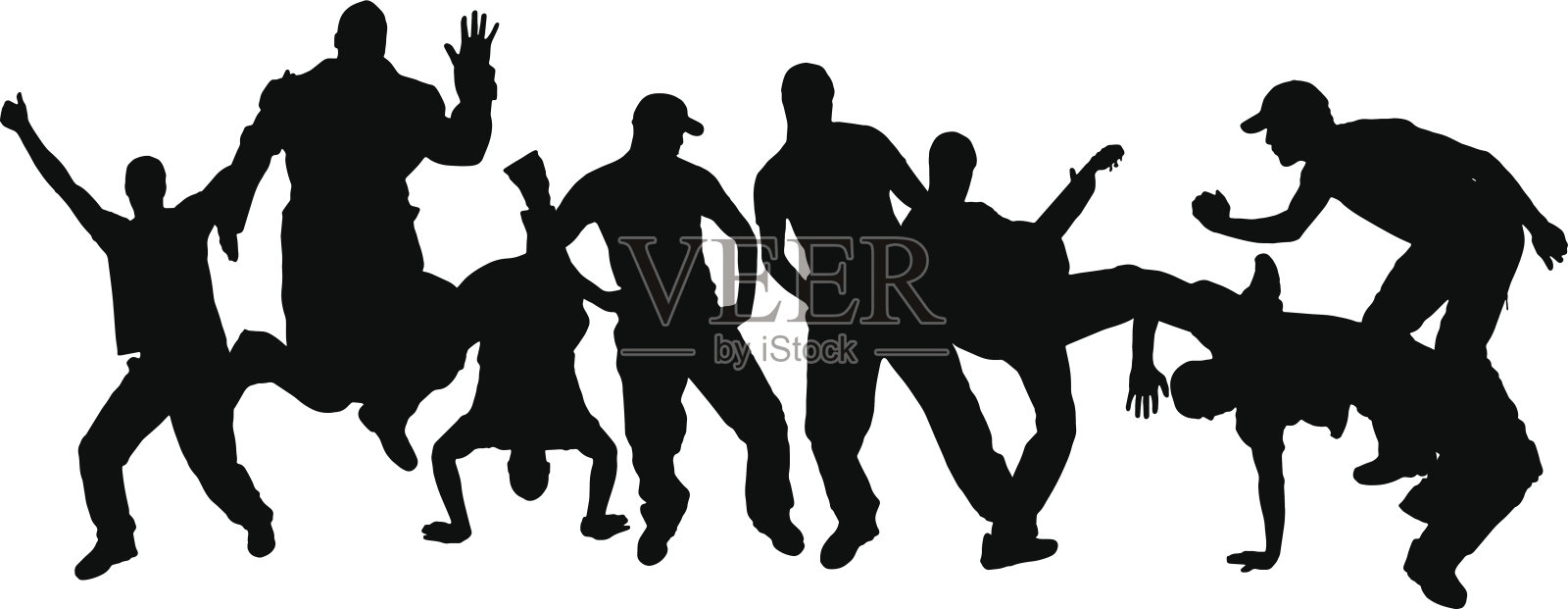 矢量剪影的人。插画图片素材