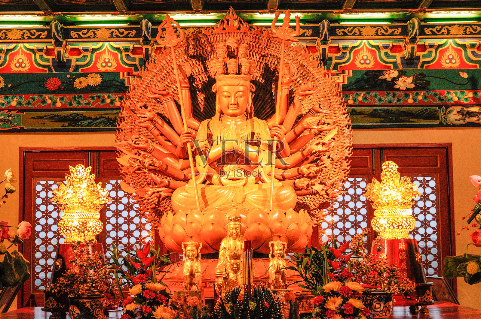 观音一万手照片摄影图片