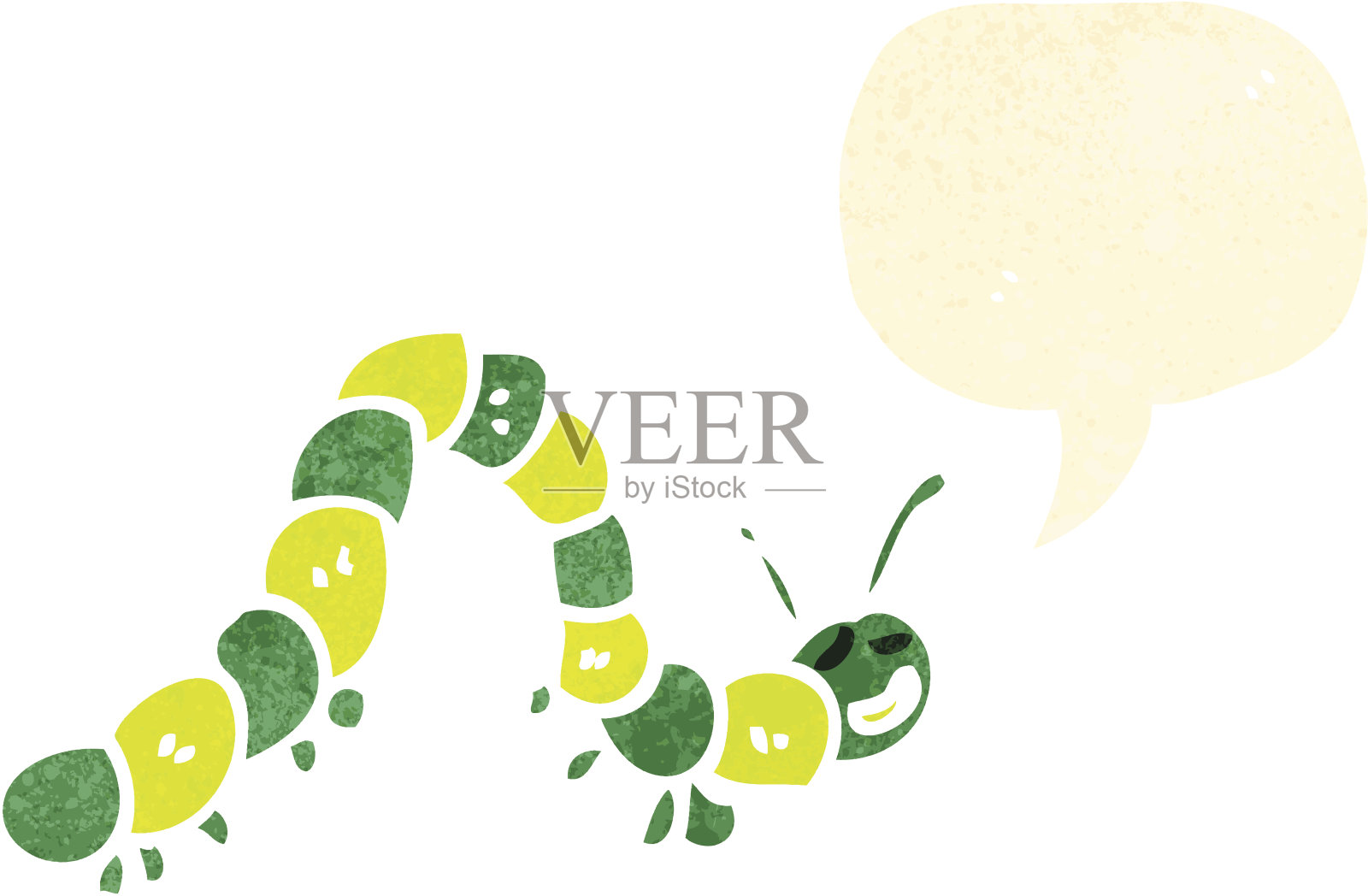 有趣的卡通卡特彼勒插画图片素材