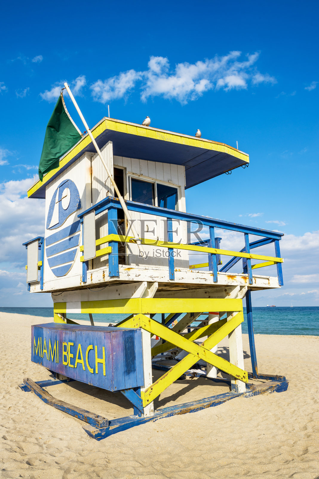 救生员塔，迈阿密海滩，佛罗里达照片摄影图片