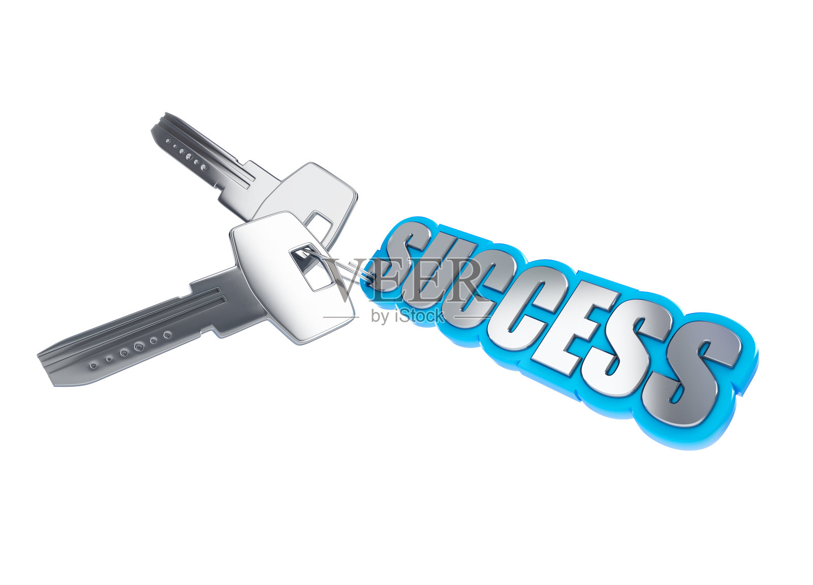 在白色背景下成功的关键照片摄影图片