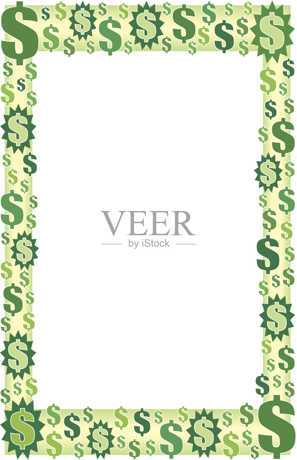 美元符号框架插画图片素材