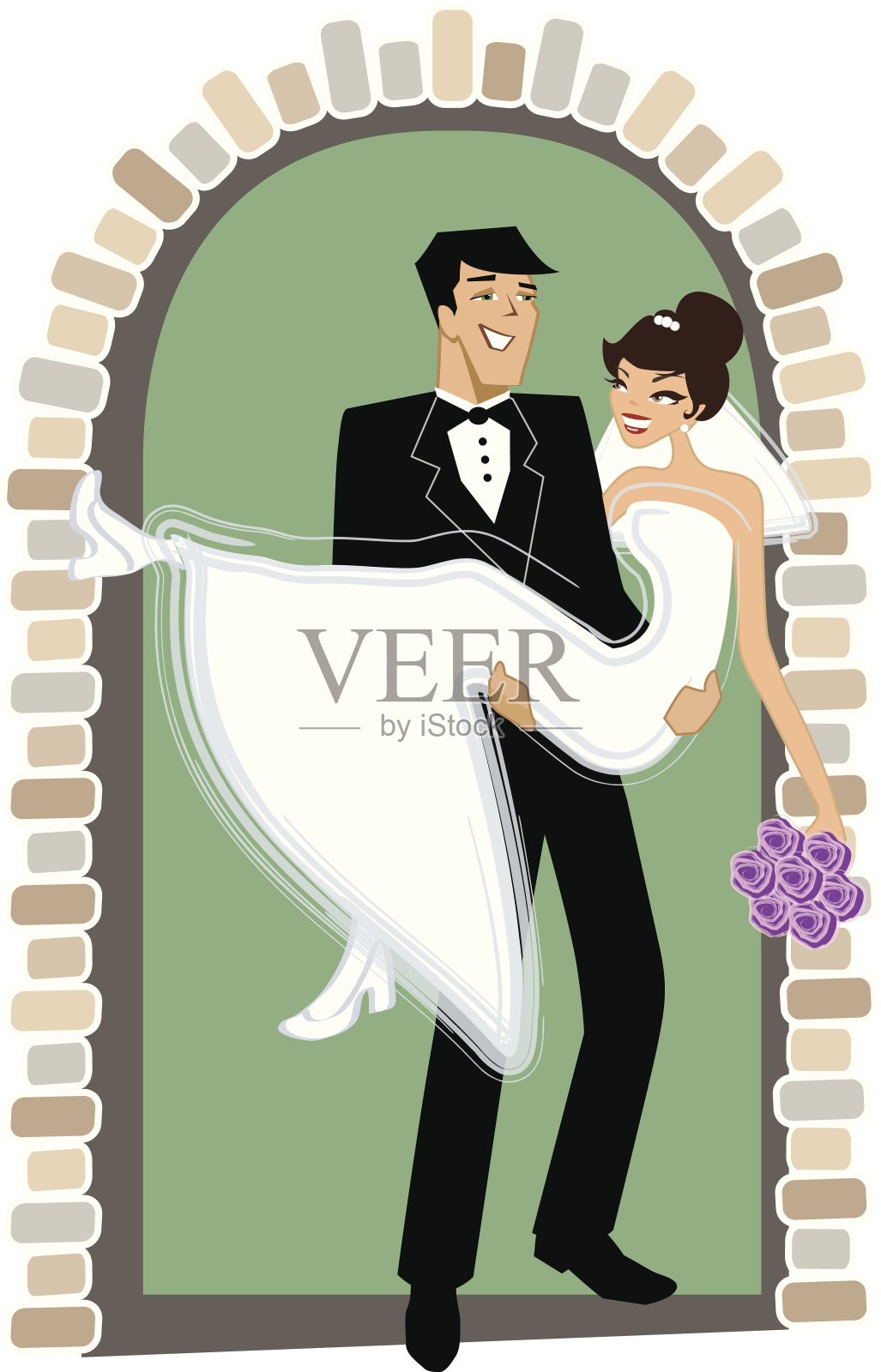 新郎抱新娘C设计模板素材