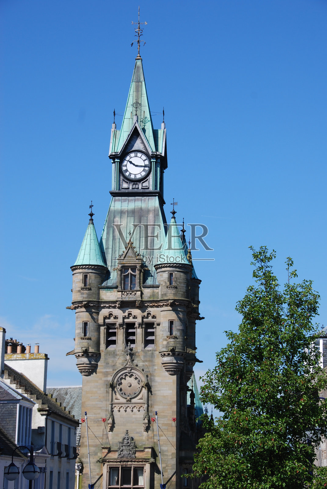 丹弗姆林钟楼照片摄影图片