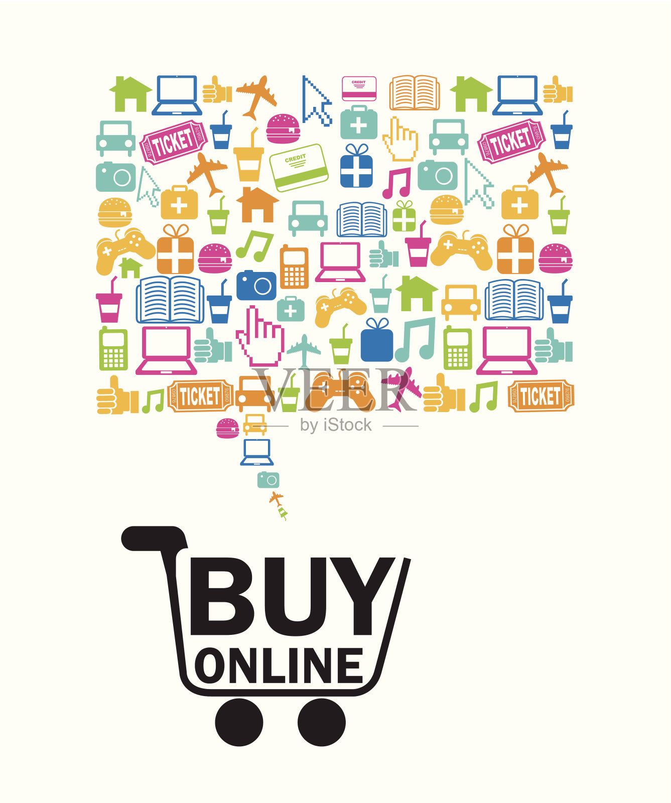 购物设计-矢量插图插画图片素材