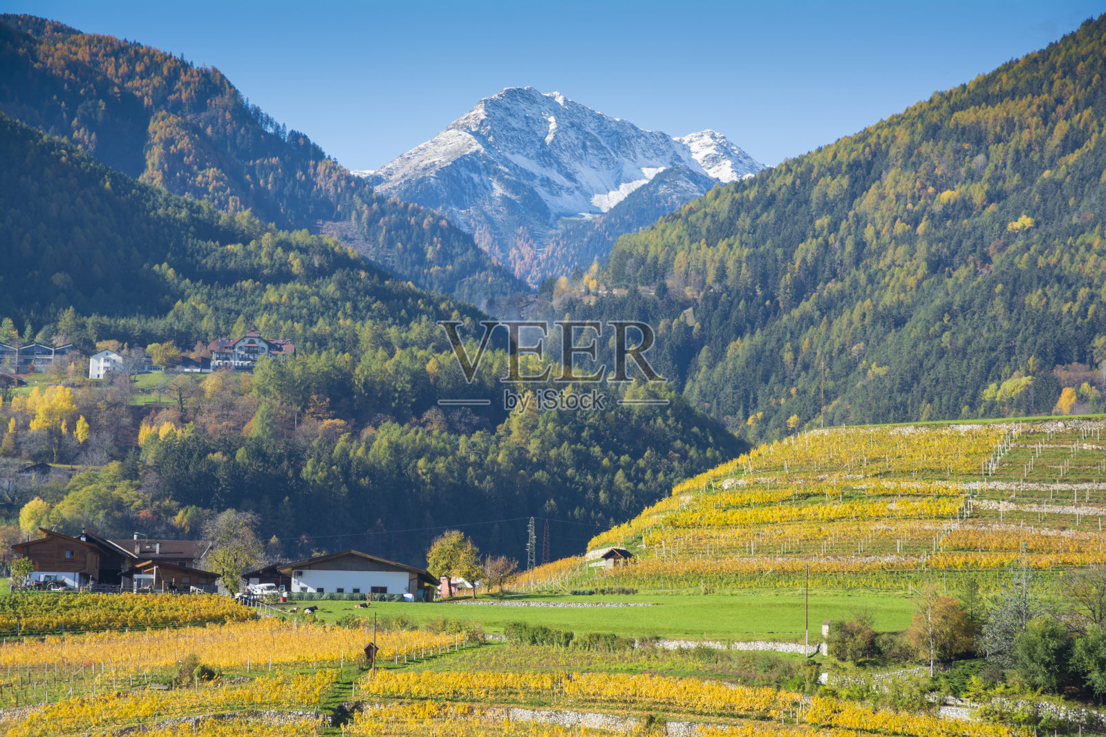 Eisacktal的山地景观(意大利)照片摄影图片