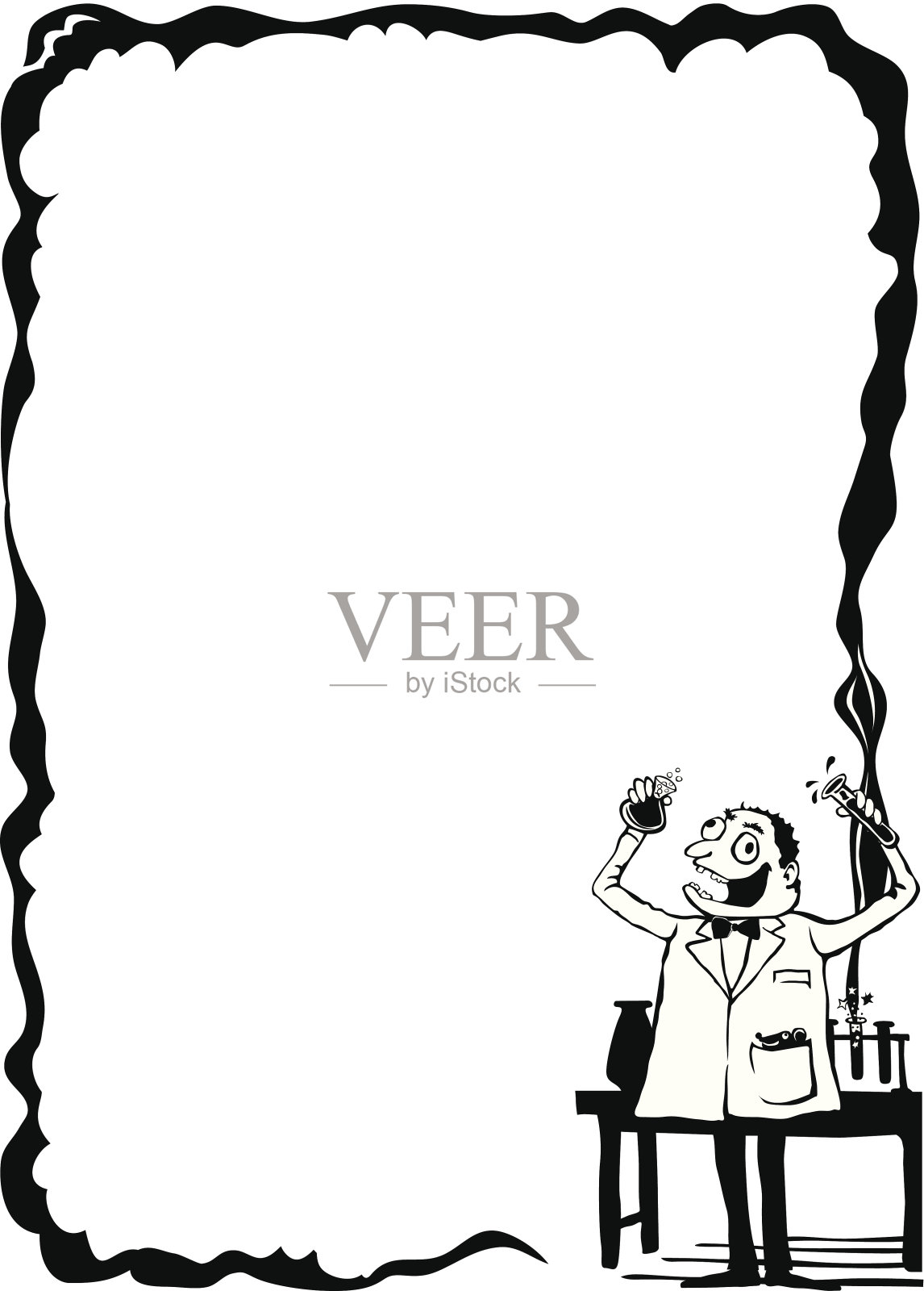 疯狂的有知识的框架插画图片素材