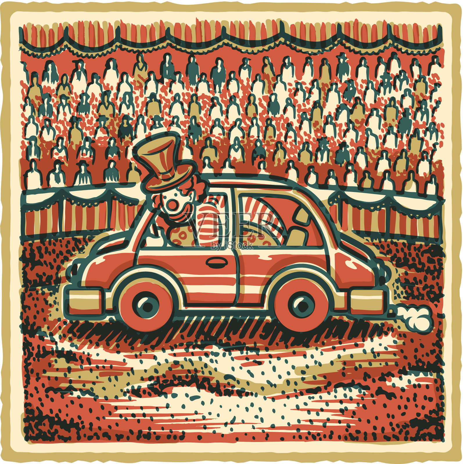 小丑车C插画图片素材