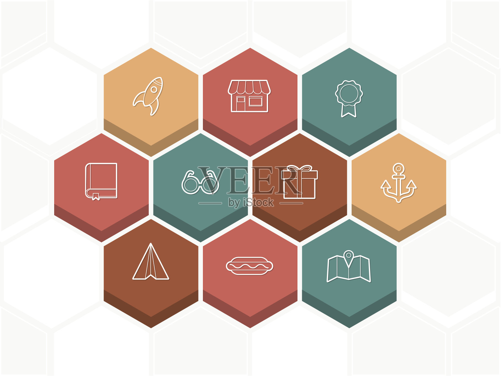 一组矢量通用图标图标素材