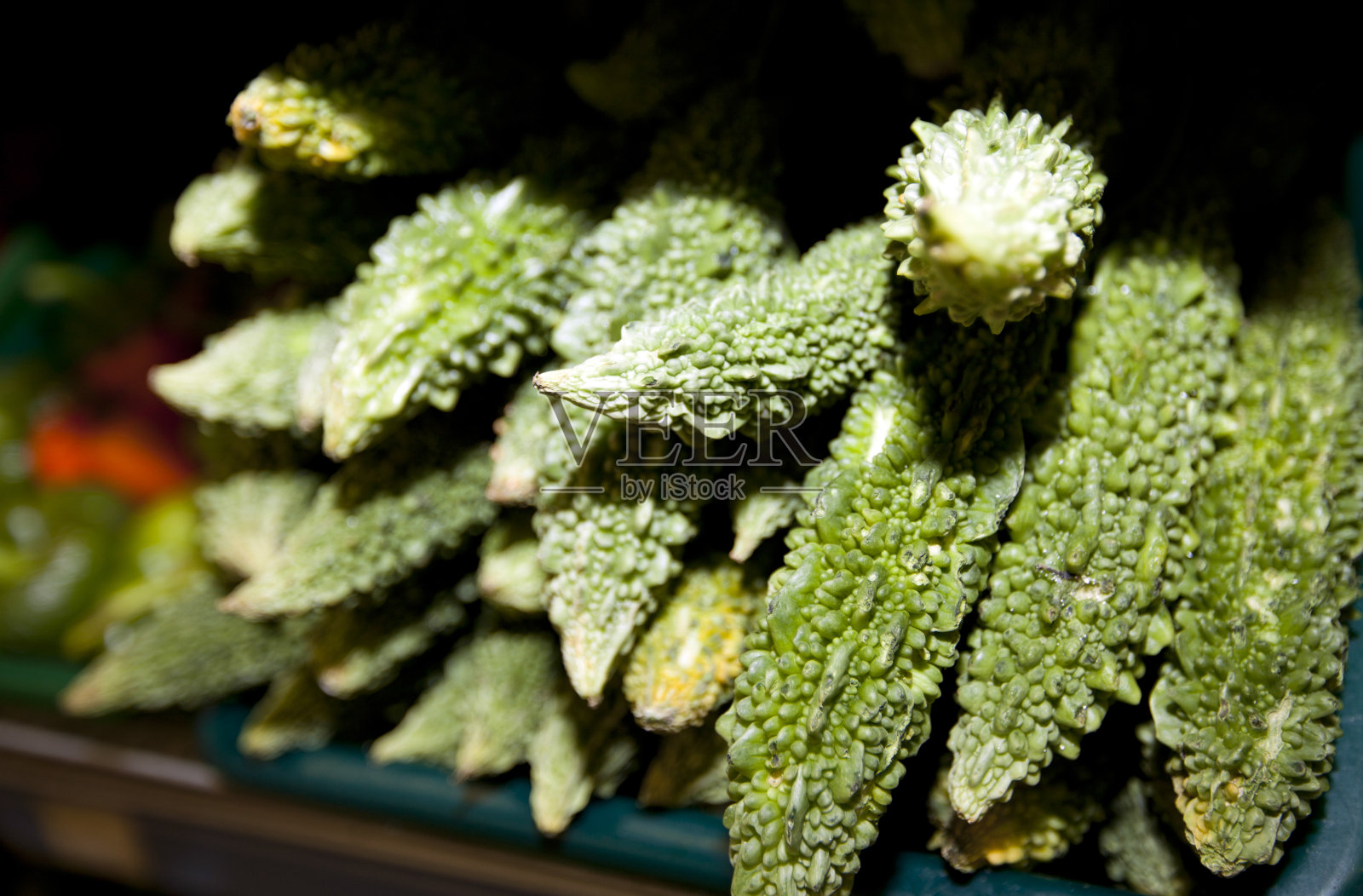 超市里新鲜戈雅的特写照片摄影图片