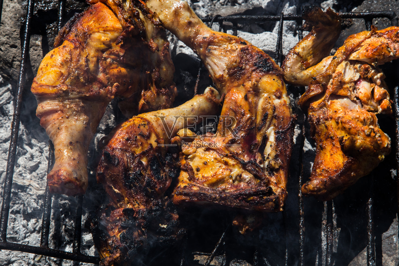 鸡烧烤照片摄影图片