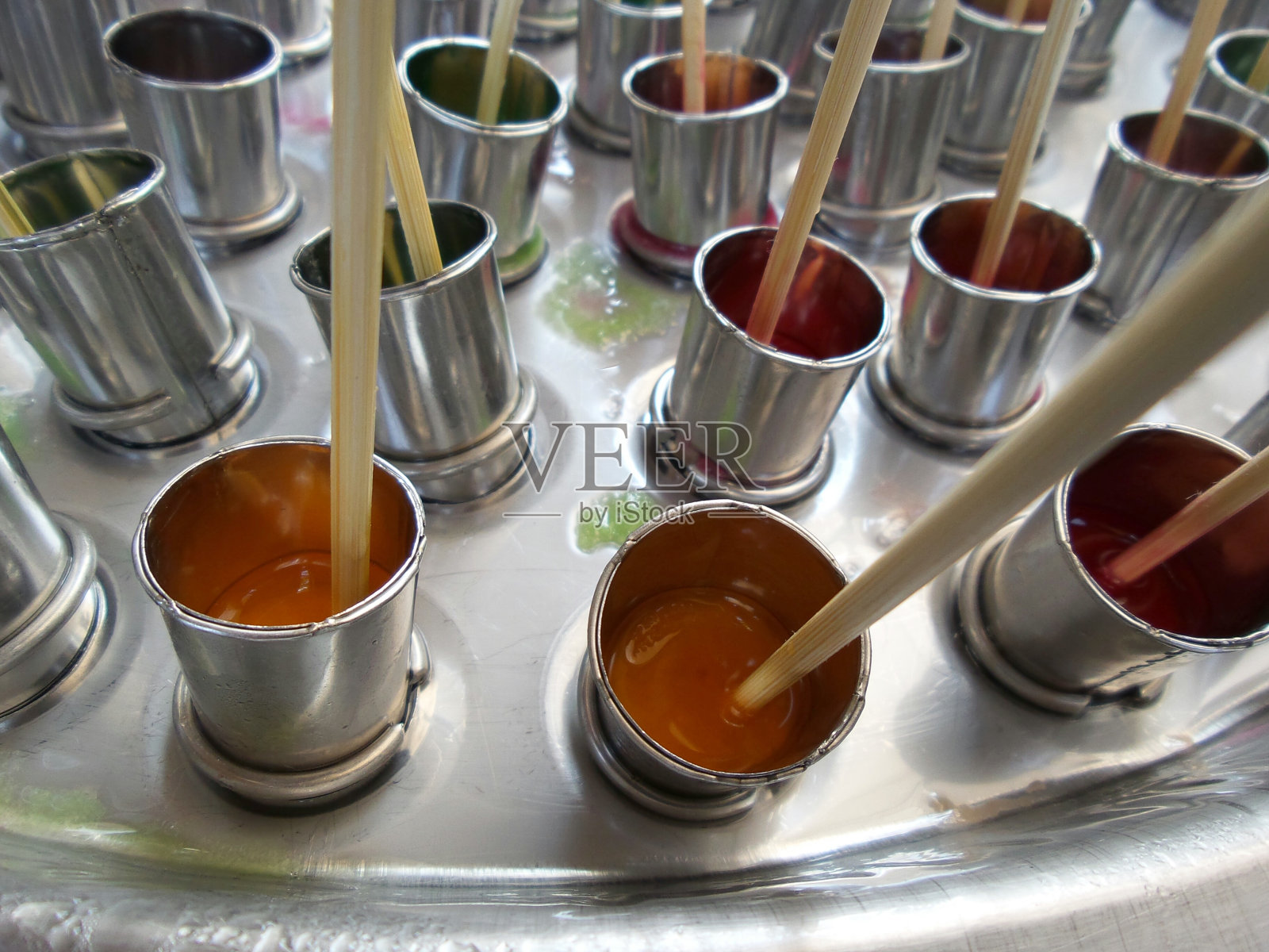 接近的钢容器织物冰淇淋照片摄影图片