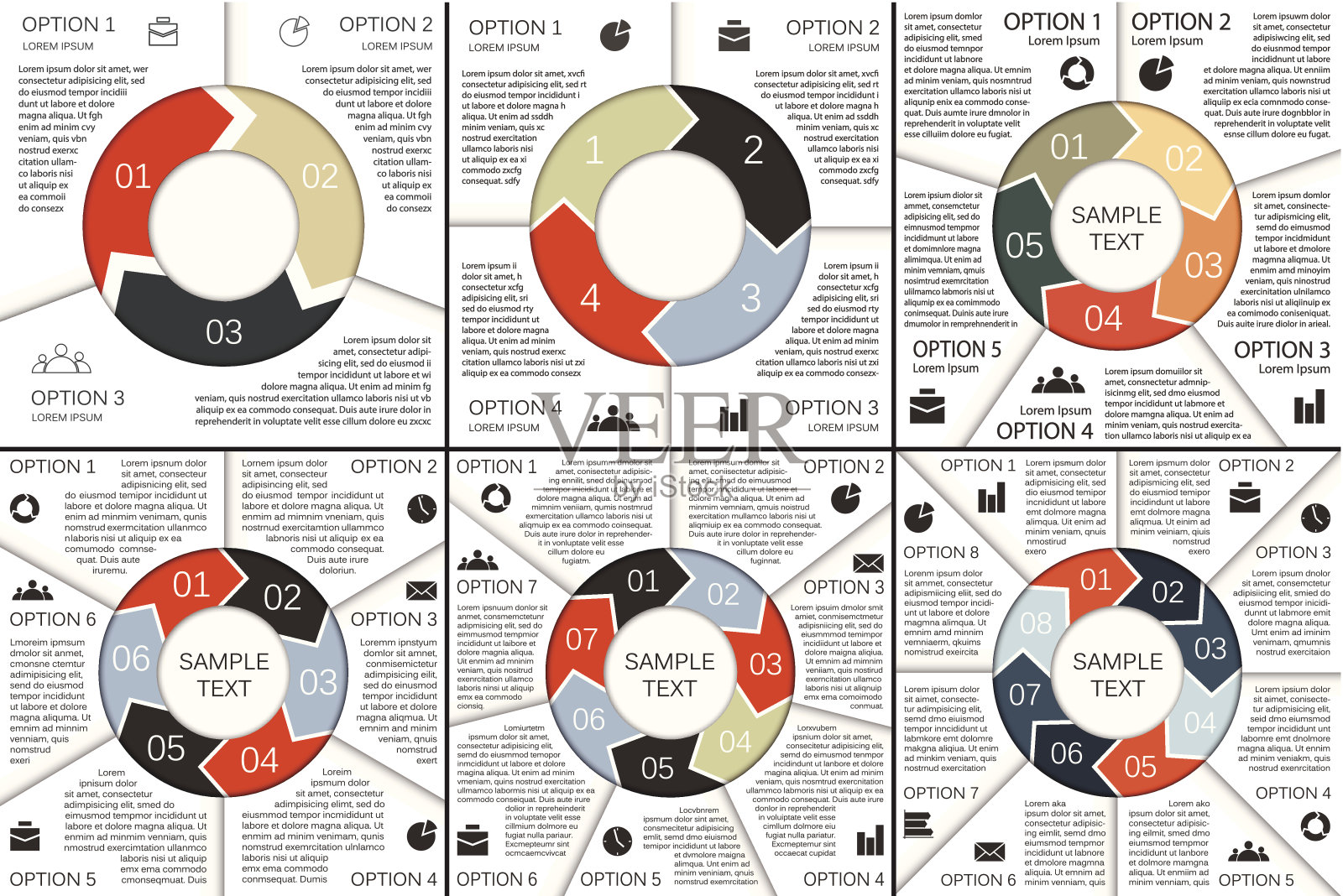 现代矢量信息图形的商业项目插画图片素材
