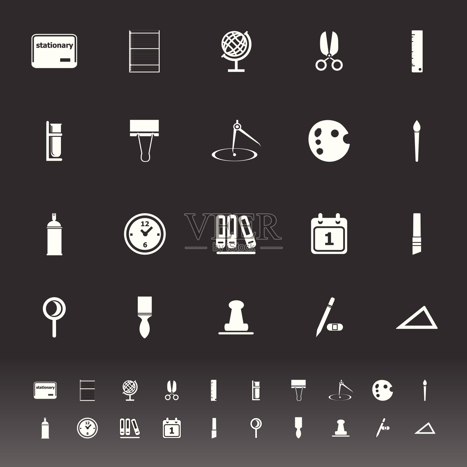 一般静止图标在灰色背景图标素材