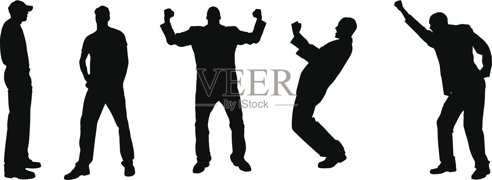 一个人的矢量剪影。设计元素图片