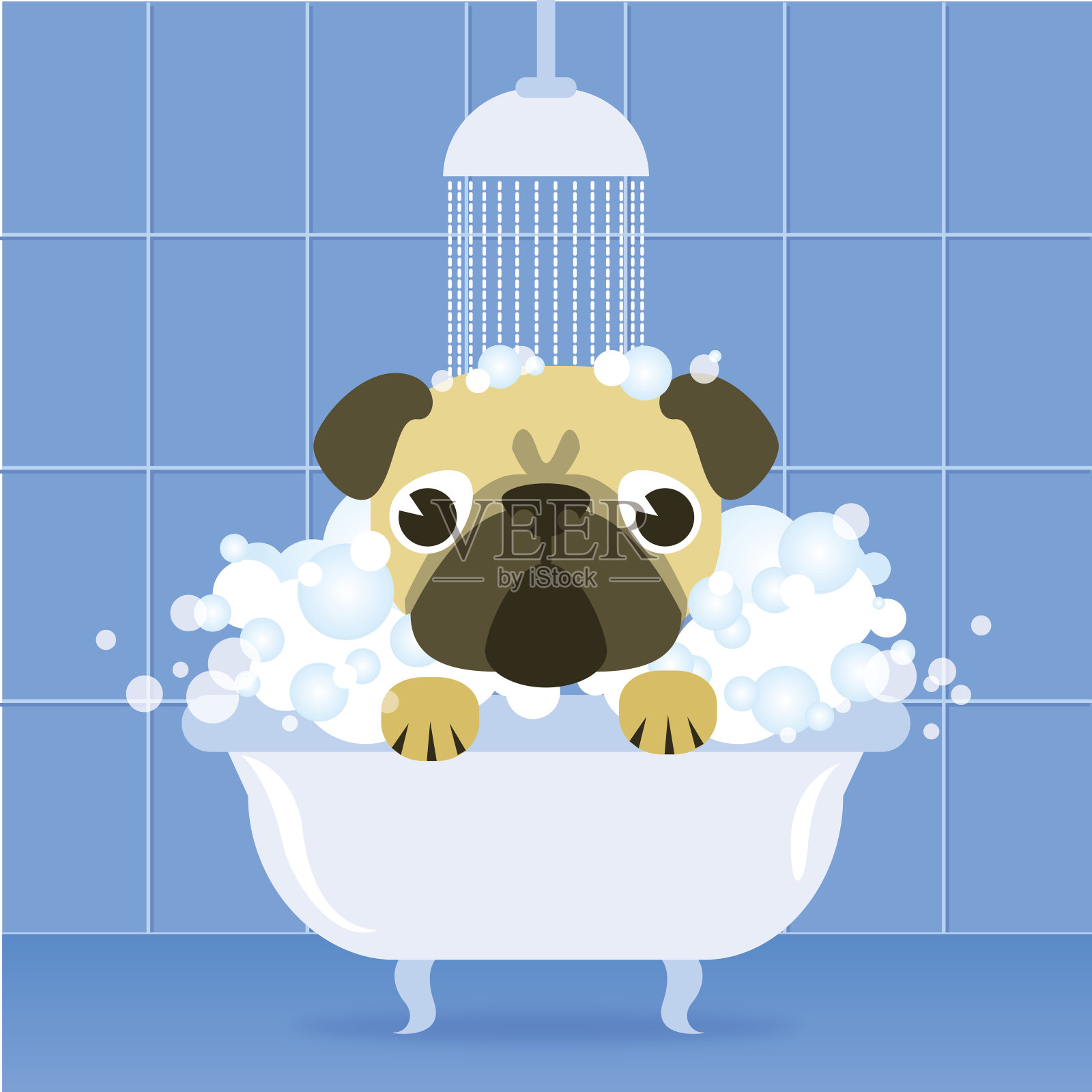 帕格在浴室里设计元素图片