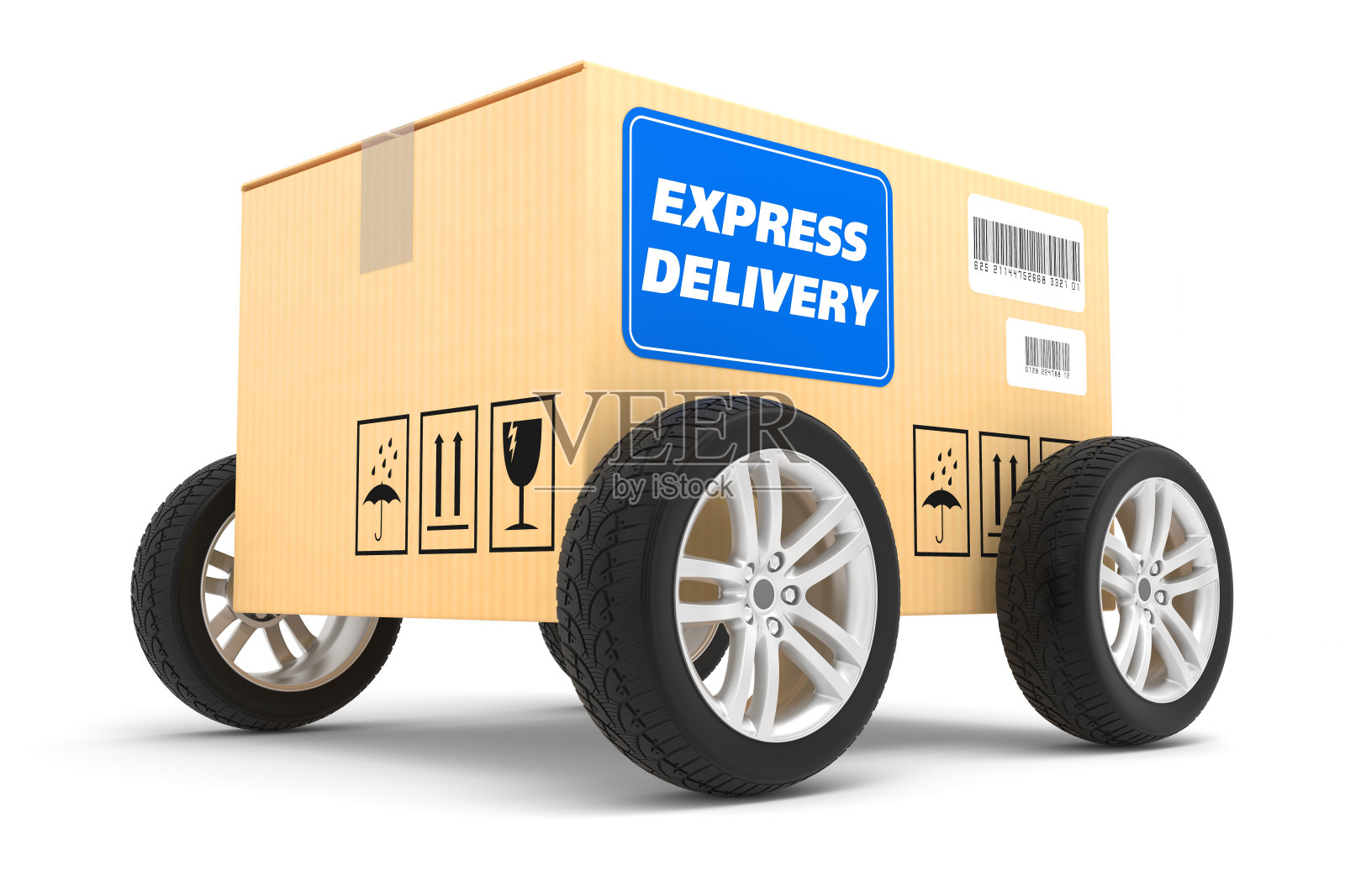 轮子上的邮包照片摄影图片