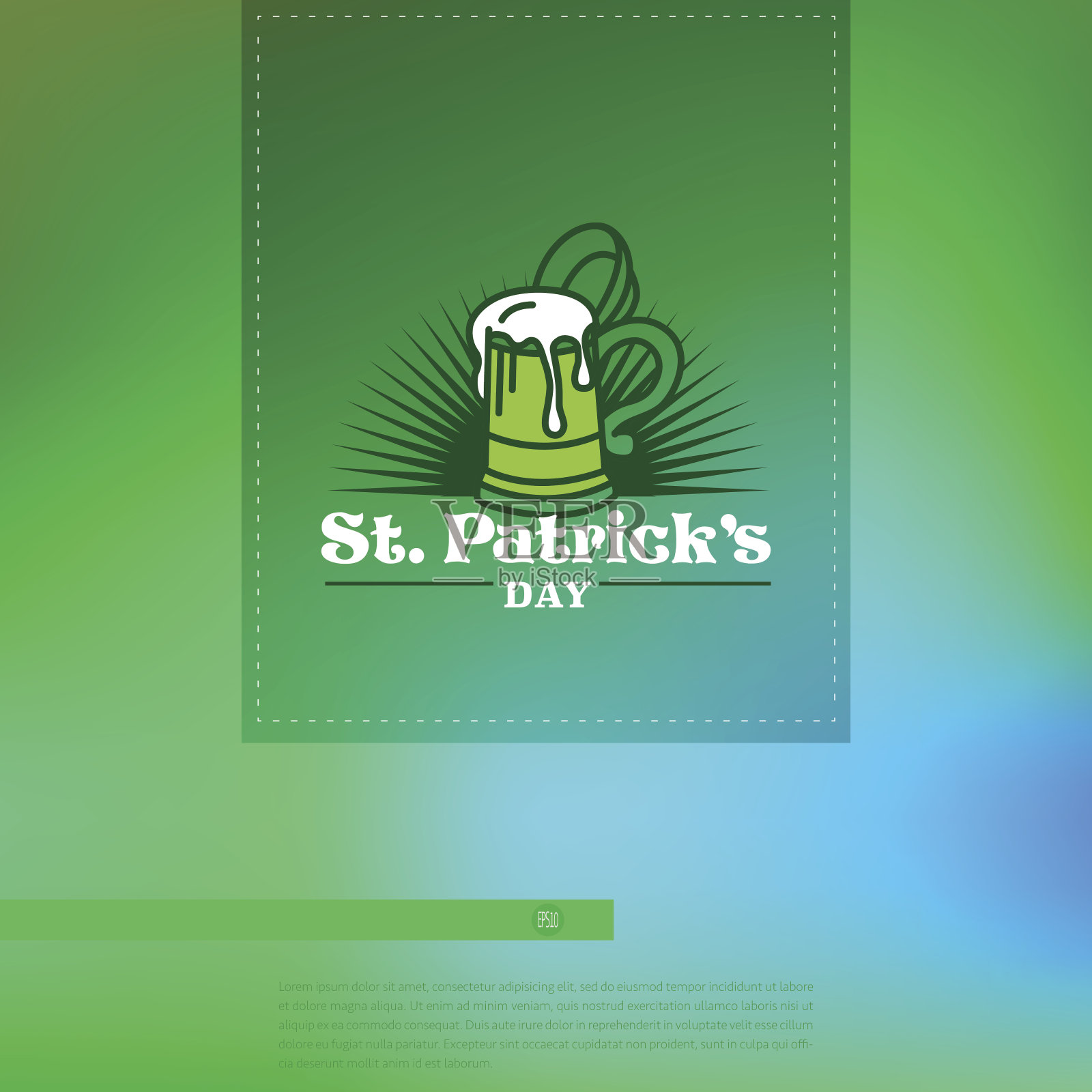 圣帕特里克节快乐插画图片素材