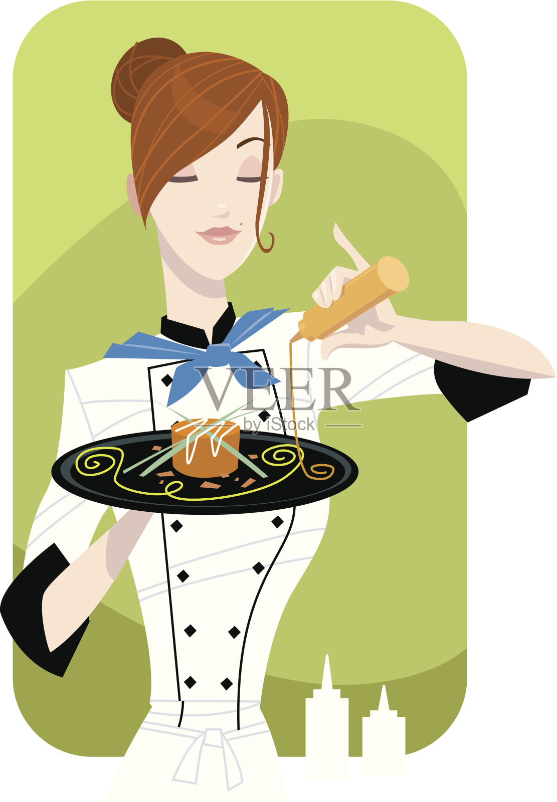 主厨的最后一击C插画图片素材