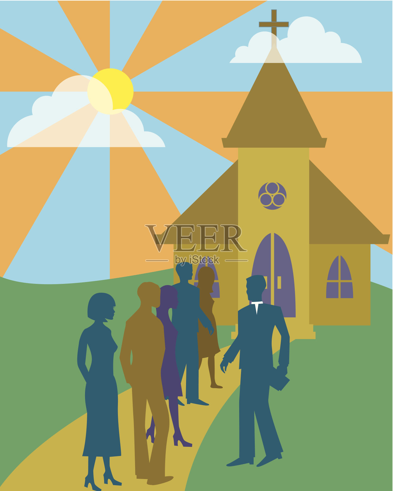 教堂C插画图片素材