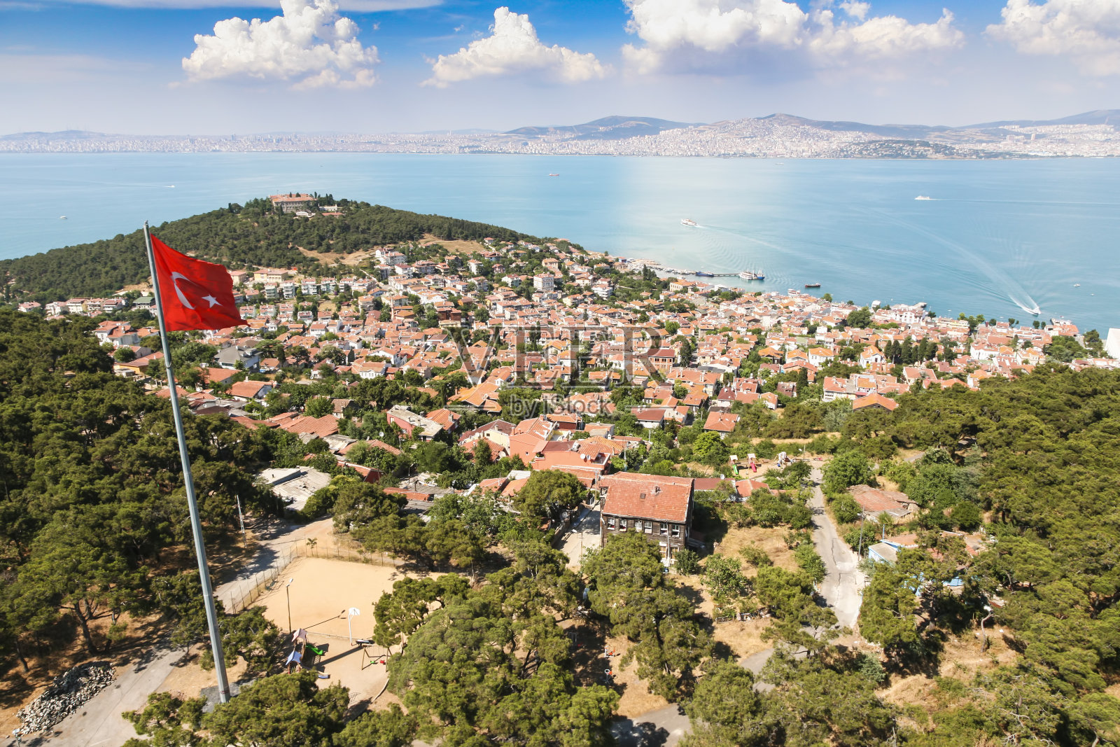 Heybeliada的鸟瞰图照片摄影图片