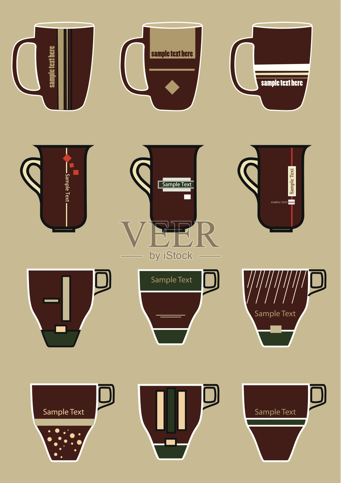 杯或杯子插画图片素材