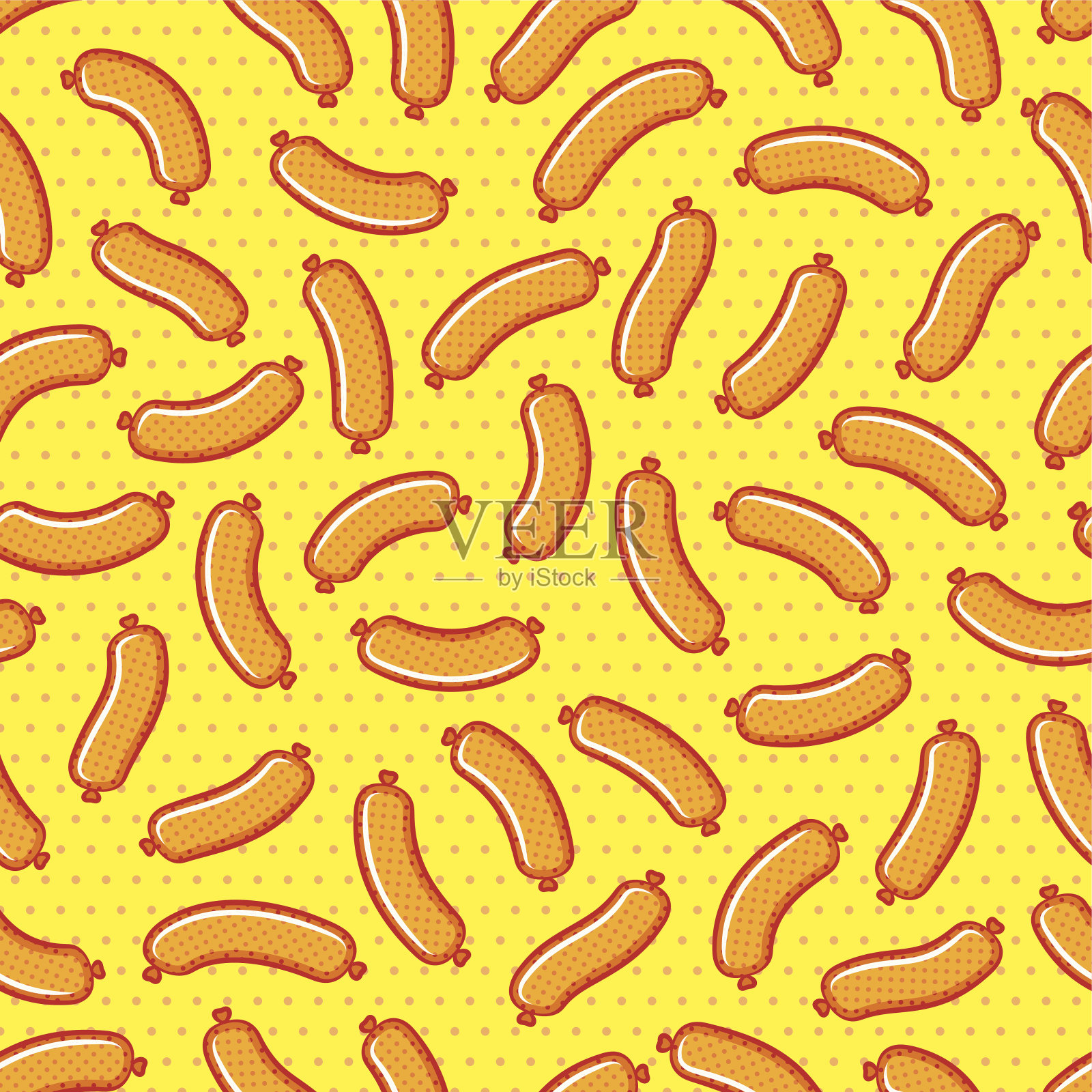 香肠模式插画图片素材