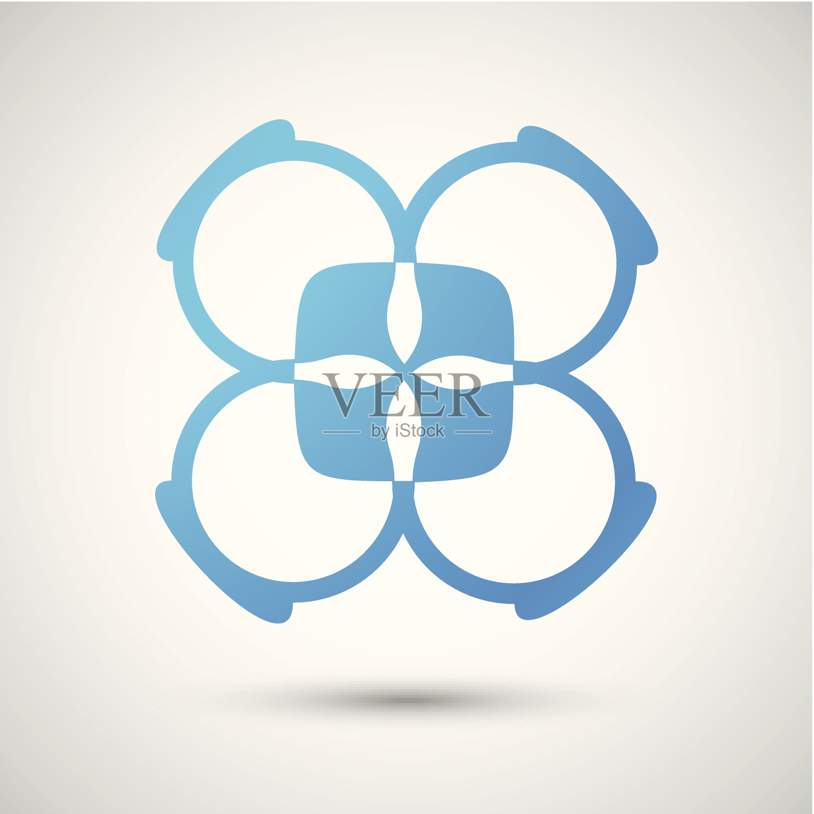 向量蓝花插画图片素材