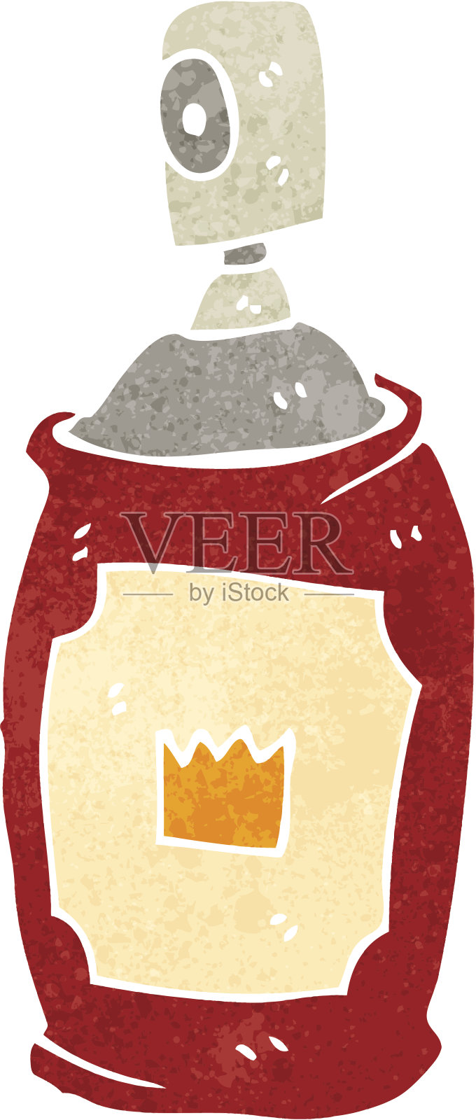 复古卡通喷漆罐设计元素图片