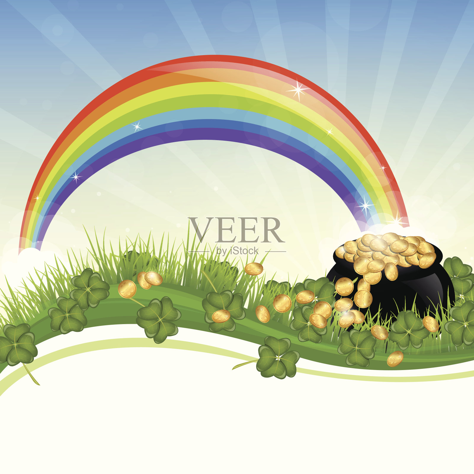 矢量圣帕特里克节背景插画图片素材