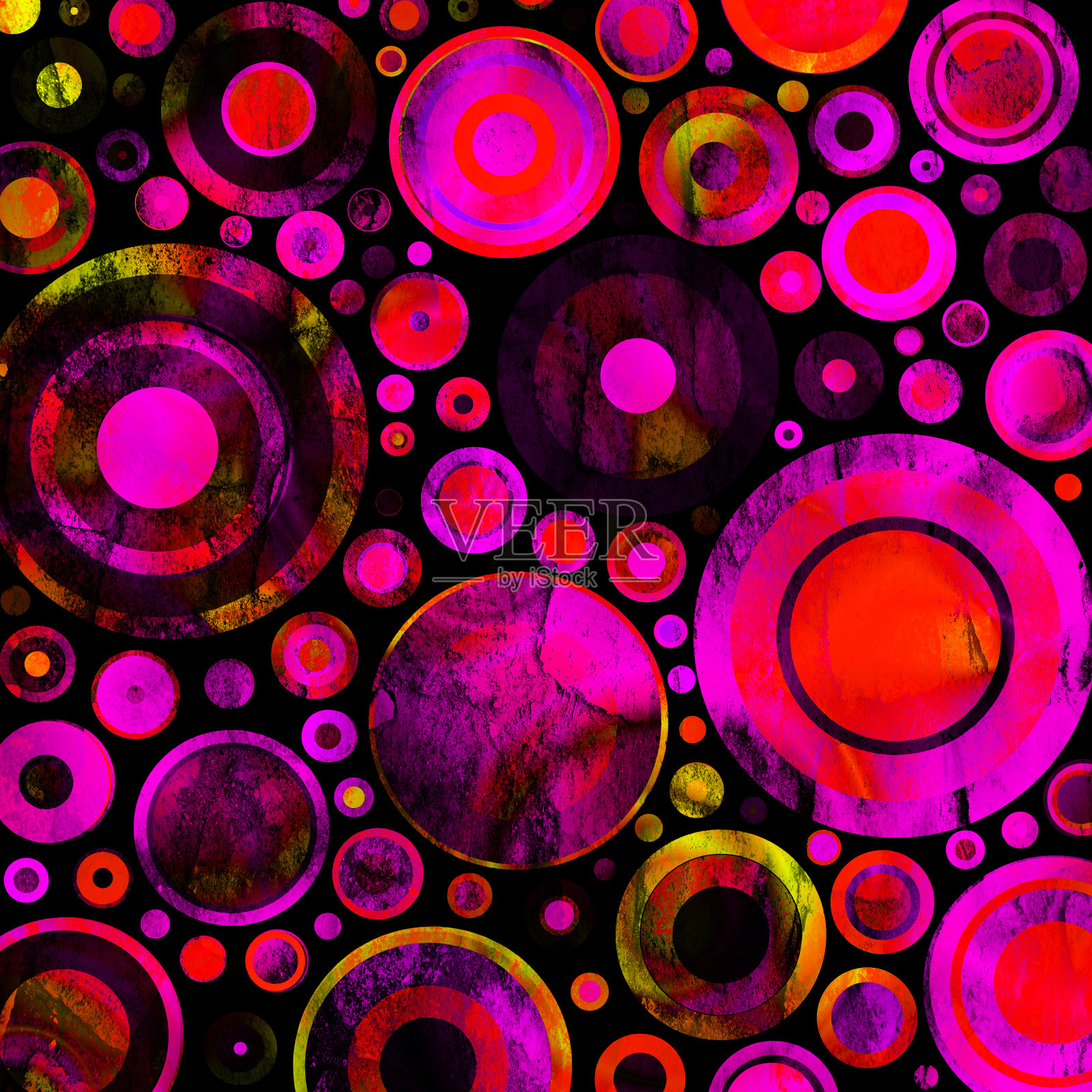 彩色圈两个插画图片素材