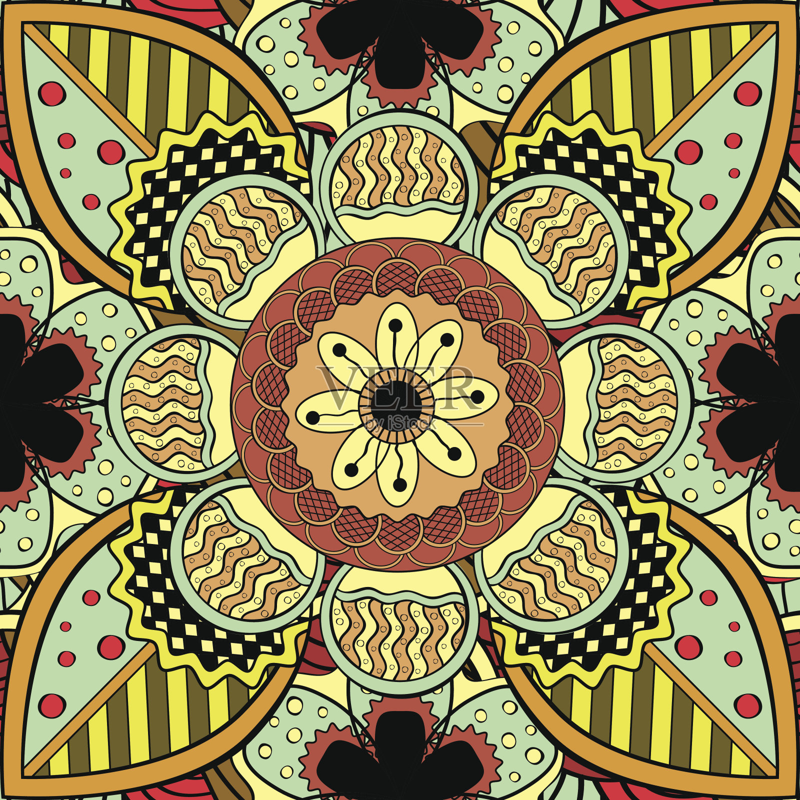 花边无尽无缝图案插画图片素材