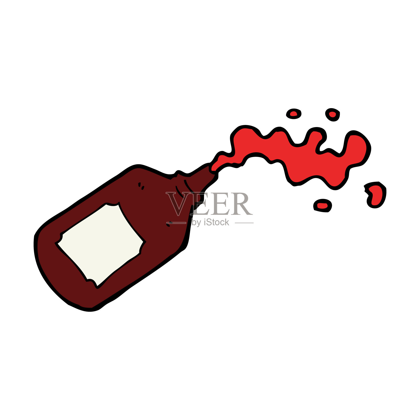 卡通喷血瓶插画图片素材