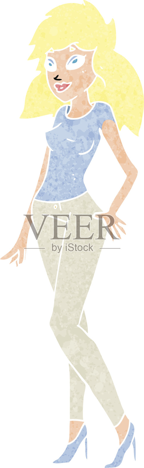 卡通漂亮女人插画图片素材