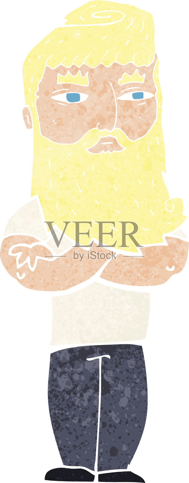 卡通人物，严肃的蓄着胡子设计元素图片