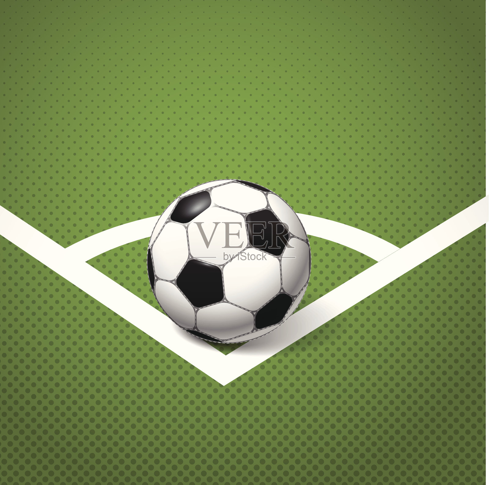 足球躺在操场的角落里插画图片素材