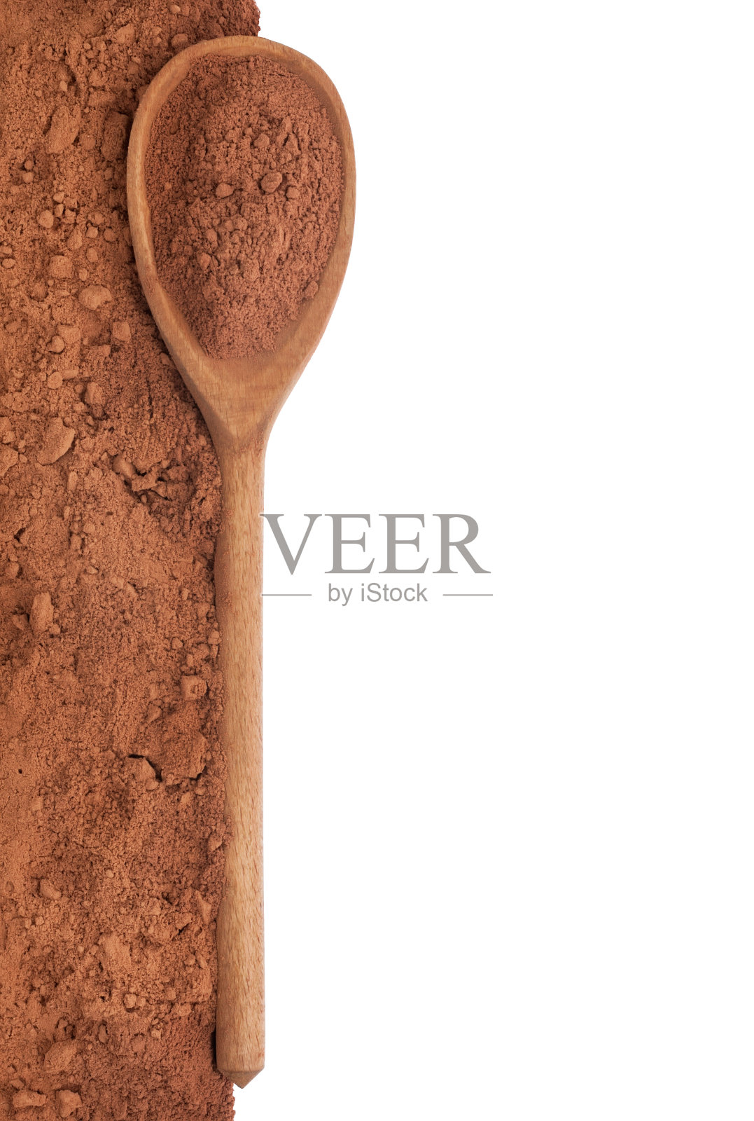 可可粉木勺照片摄影图片