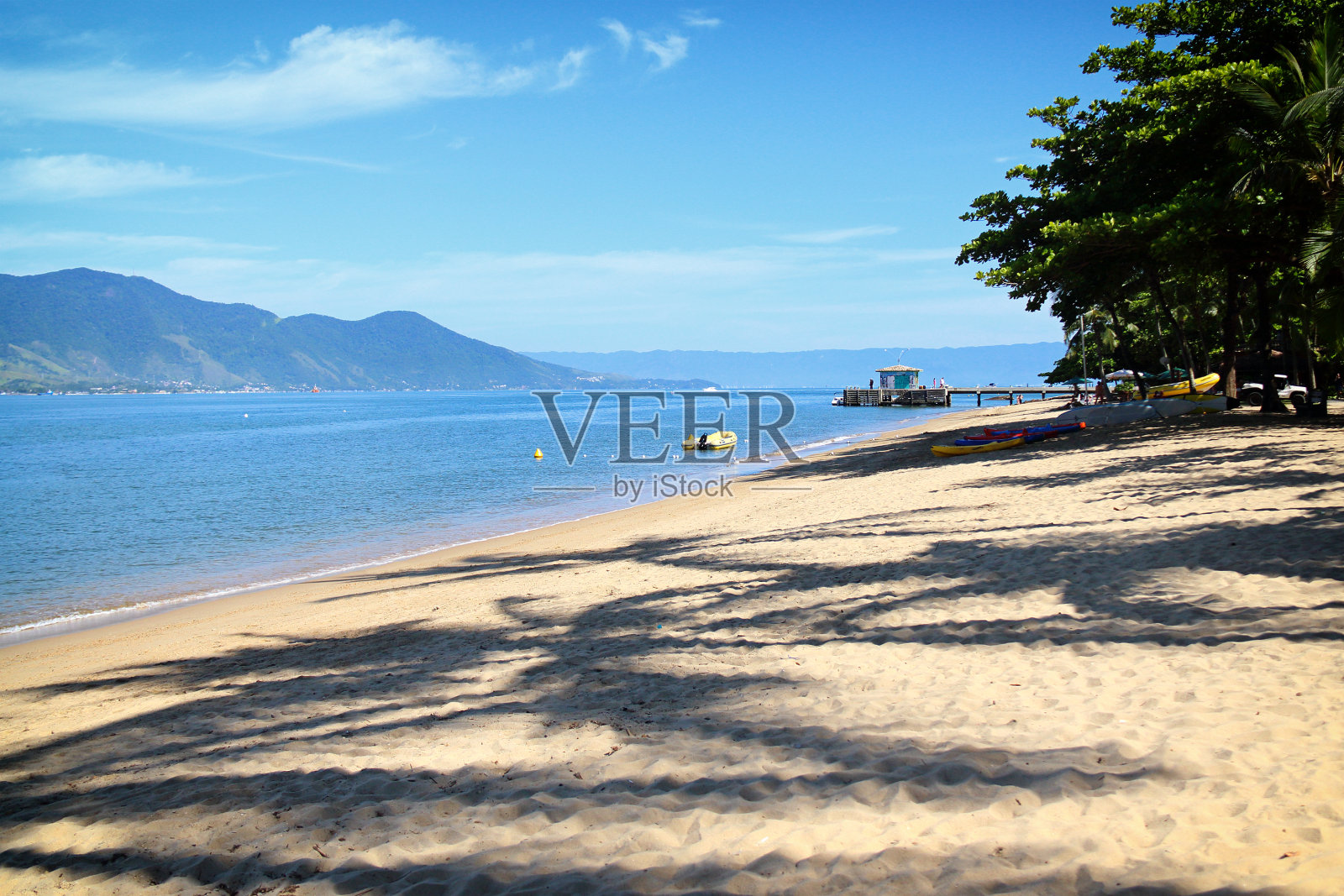 Pereque的海滩，Ilhabela -巴西照片摄影图片