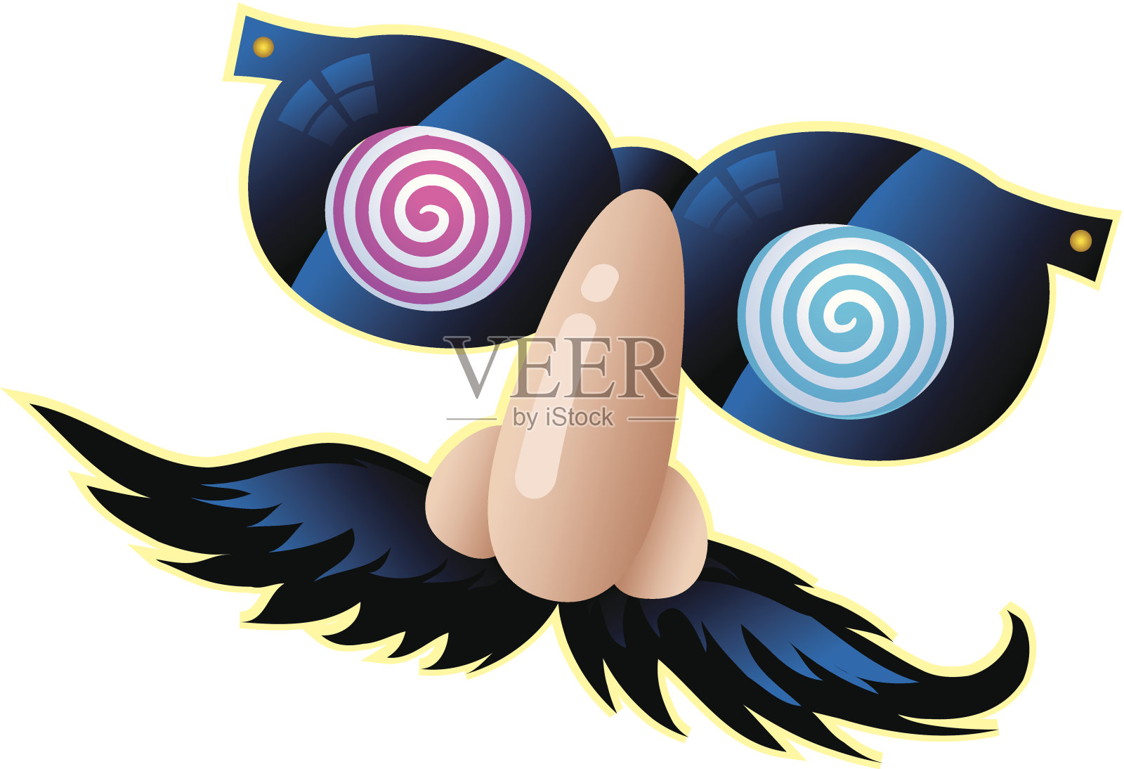 面具插画图片素材