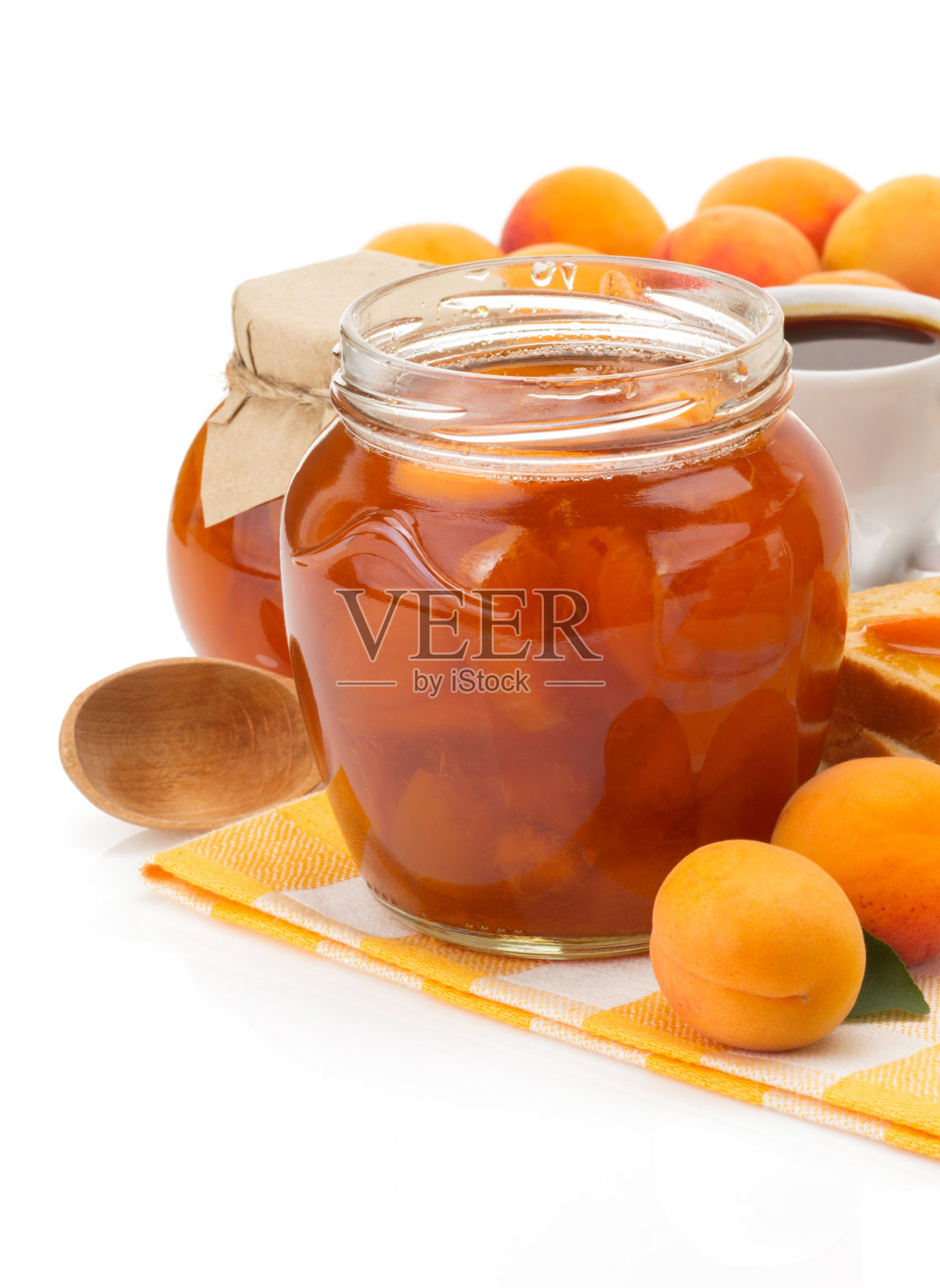 白色背景上的杏子照片摄影图片