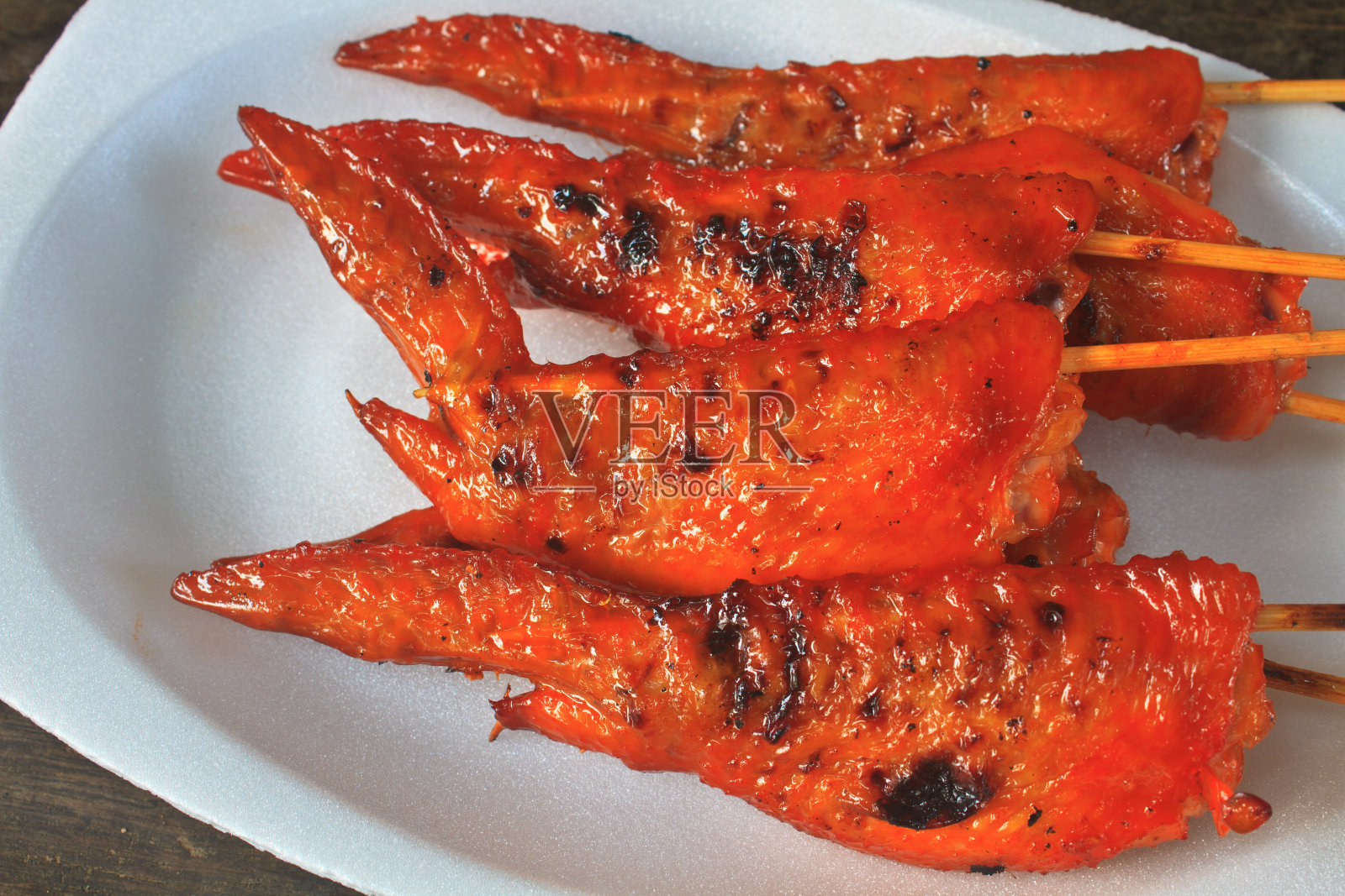 鸡肉串烧烤照片摄影图片