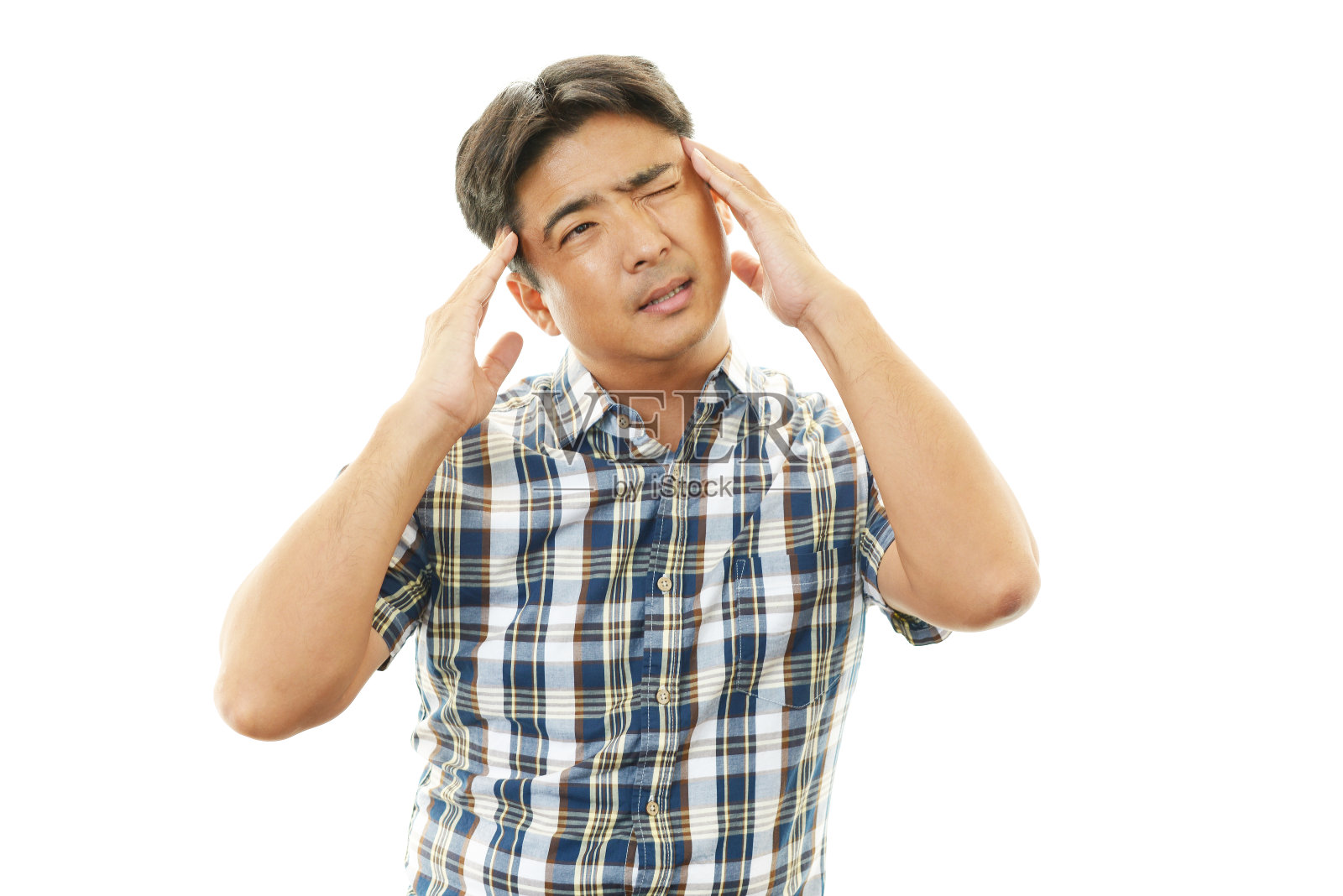 男人头痛照片摄影图片