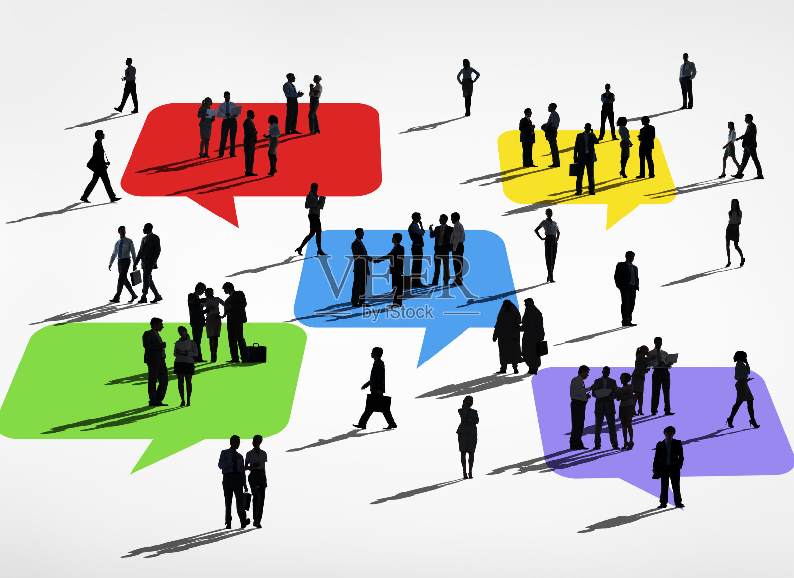 有色人种的言论围绕着商人照片摄影图片