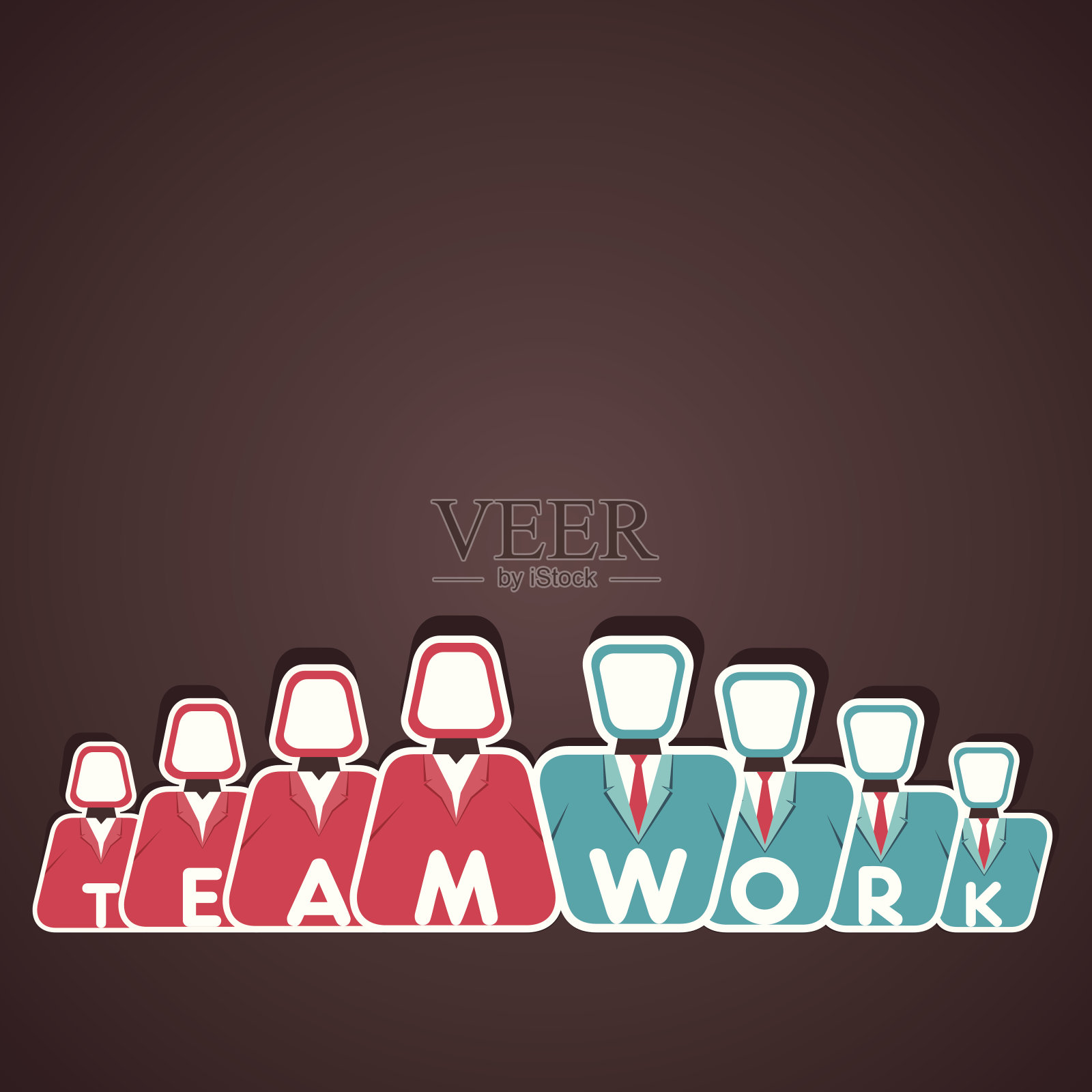 团队合作理念插画图片素材