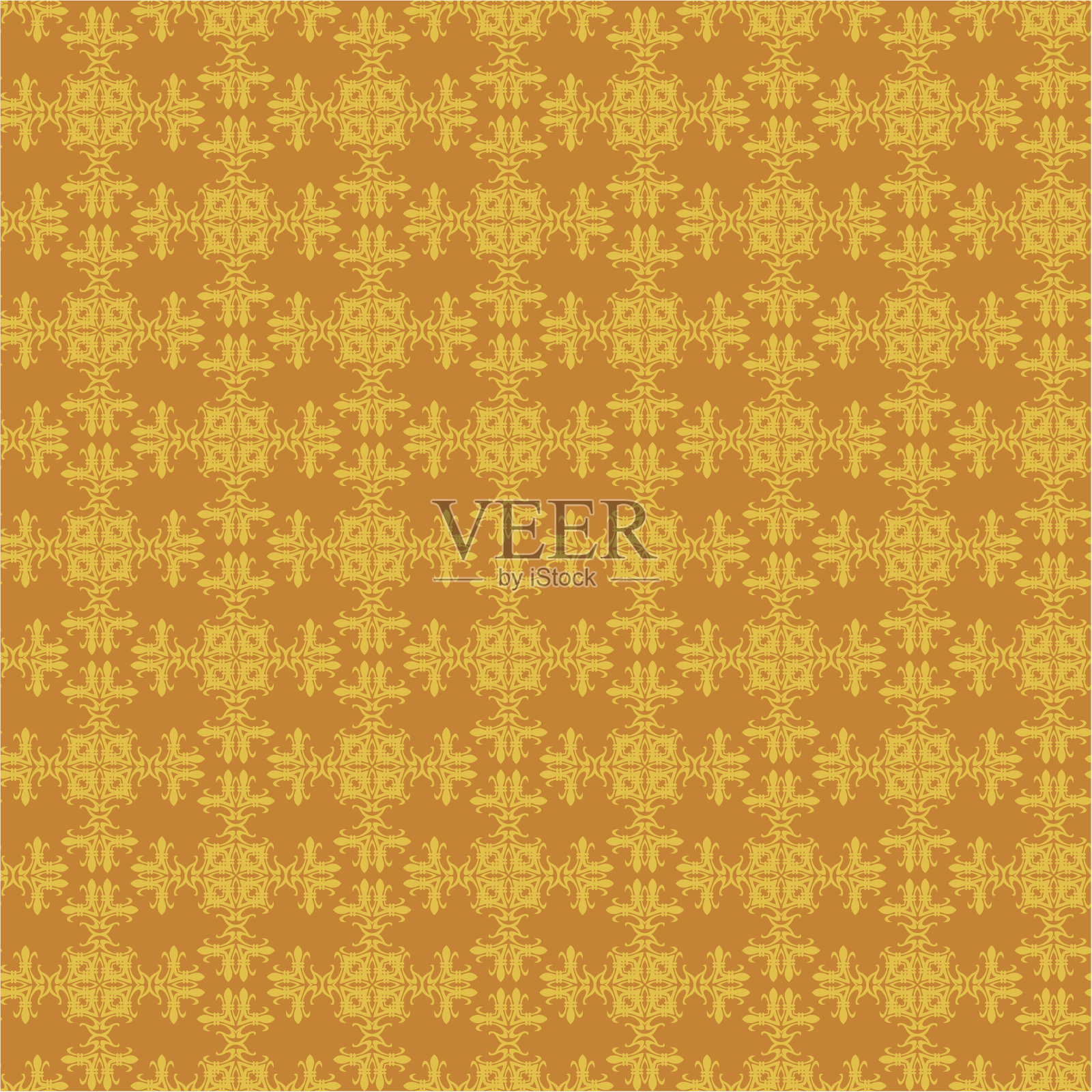 大马士革装饰墙纸的墙壁。插画图片素材