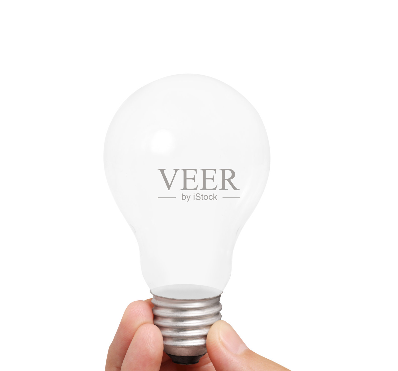 手上有个灯泡照片摄影图片