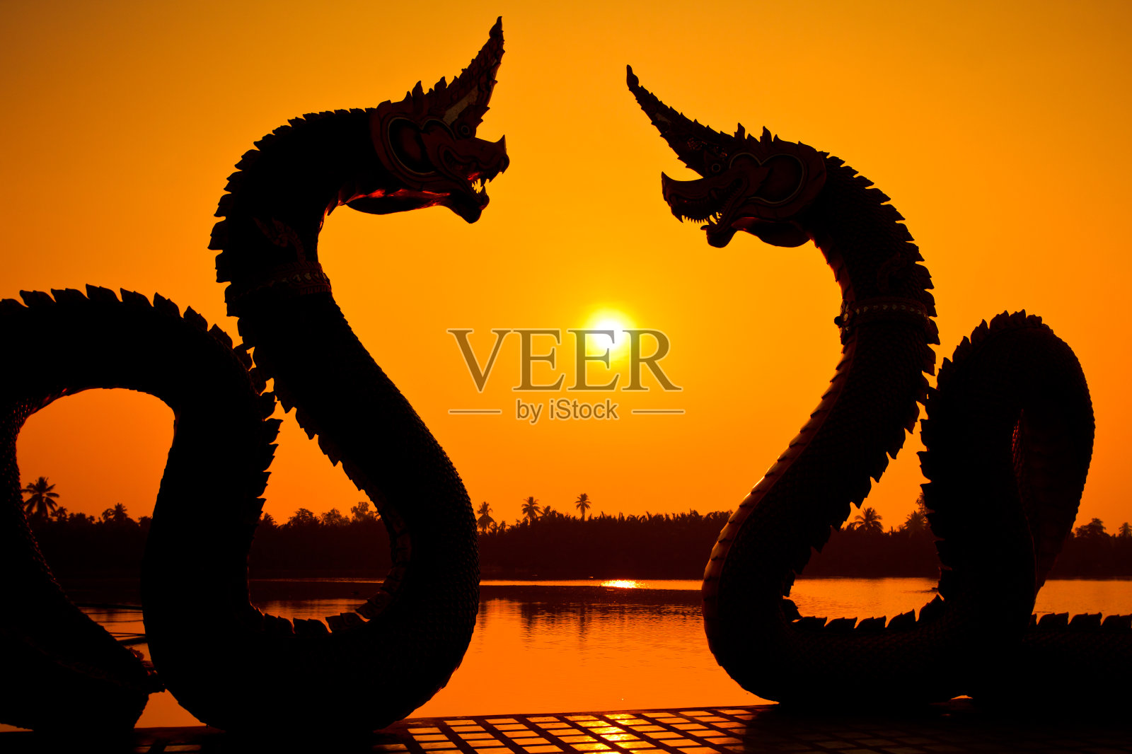 日出日落，龙蛇照片摄影图片