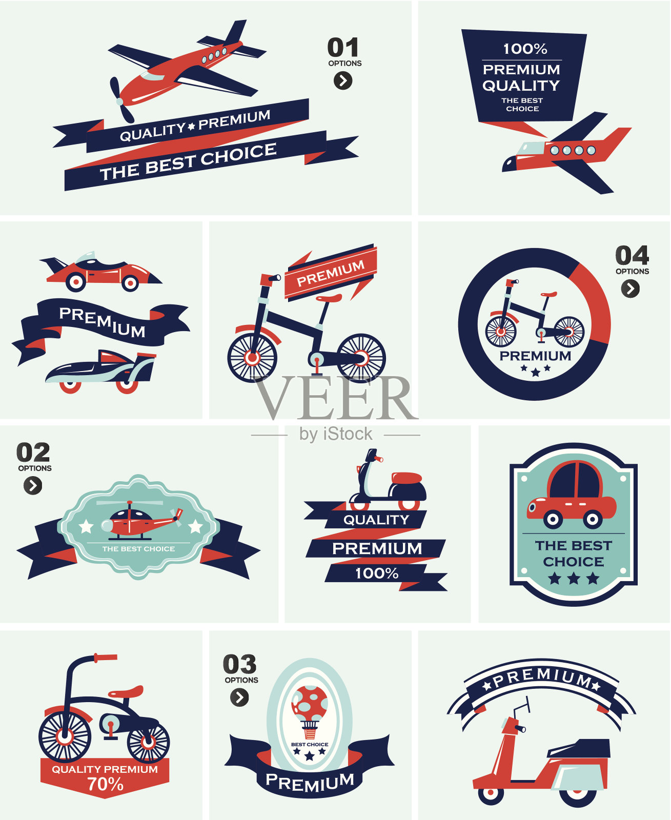 旅游横幅套装插画图片素材